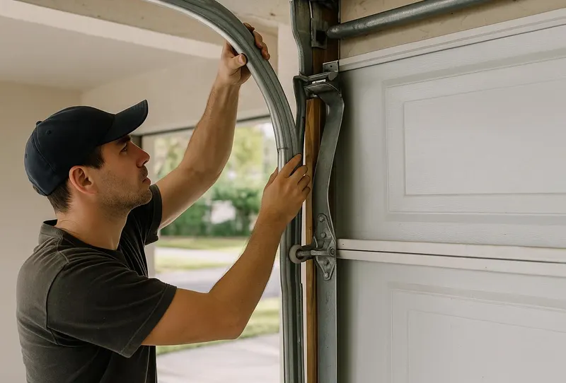 Off Track Door Repair in Palm Valley